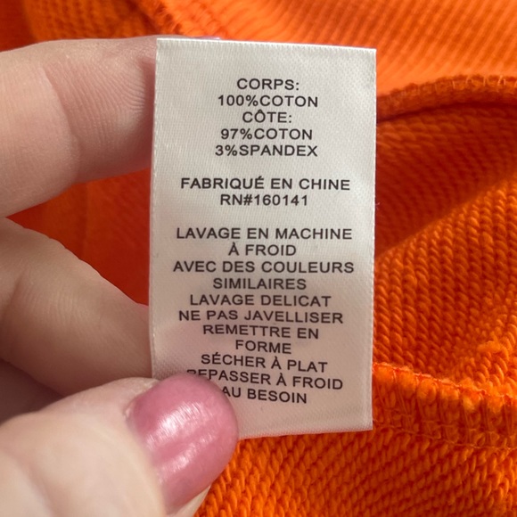 NWT Oversized Solana Hills DYOR (Do your own research) orange hoodie 100% cotton - Picture 9 of 12